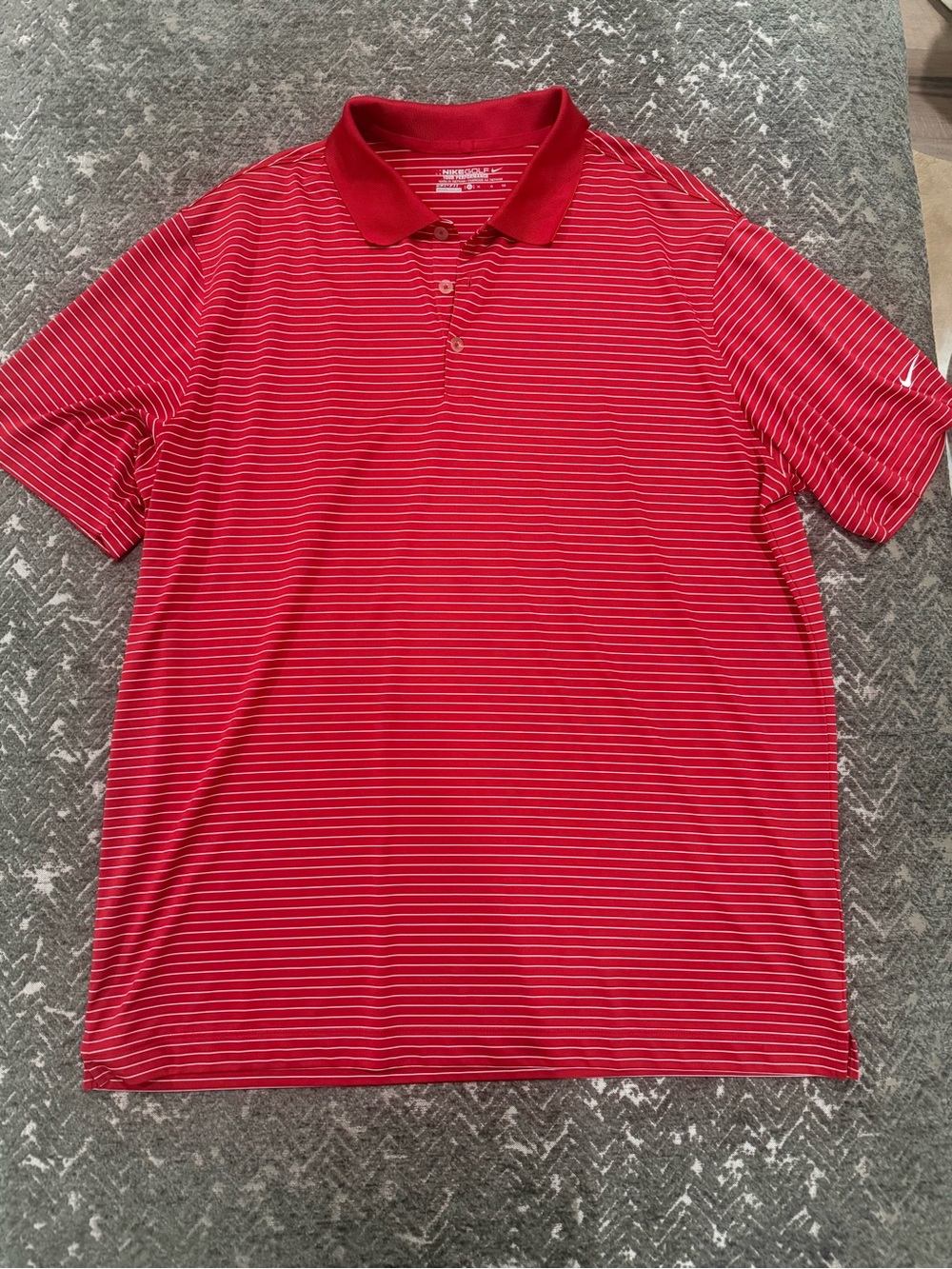 Nike Golf Tour Performance Men’s Dri-FIT Striped Polo Red XL